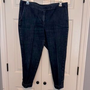Talbots indigo denim cropped pants